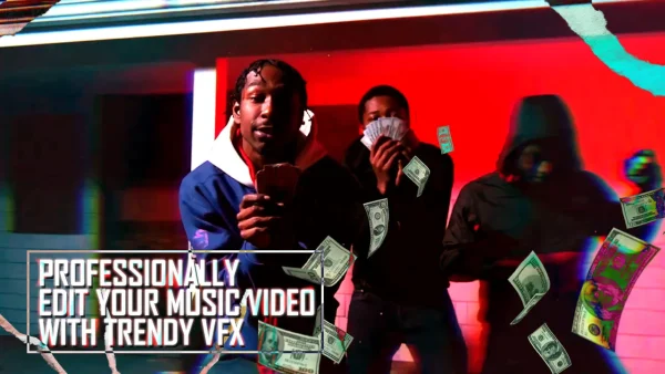 Edit trendy rap music video with vfx